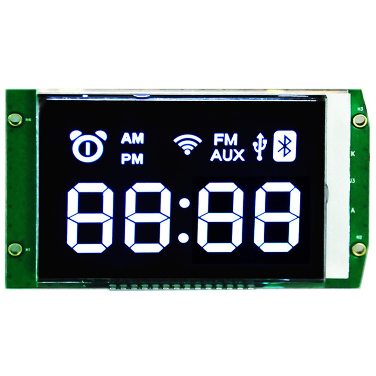 VA material segment custom lcd black background with white character high contrast lcd display screen VA material segment custom lcd black background with white character high contrast lcd display screen