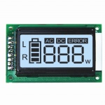 Small size monochrome LCD module pcb connector white background with black character led backlight