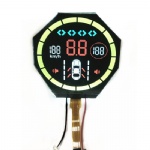 Round Segment LCD With Backlight For Auto